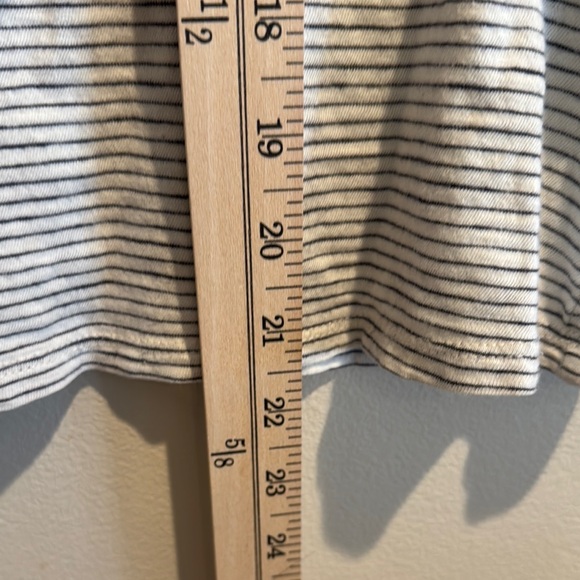 Boden The Cotton Notch Tee Navy‎ Stripe Quarter Sleeve Small V Neck - Picture 3 of 5